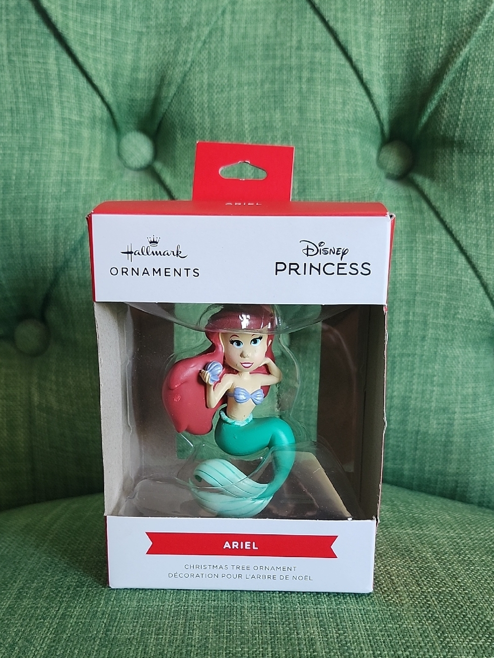 Hallmark Ariel Ornament in Teal & Red